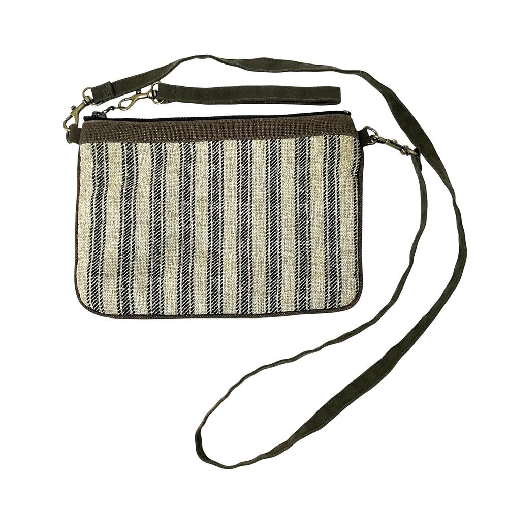 Vintage Calliope Striped Crossbody Purse: Y2K